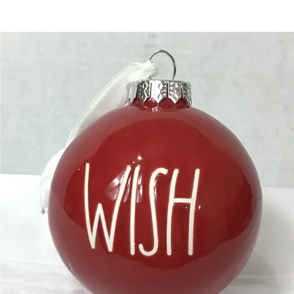 Rae Dunn Christmas Tree Ornaments New Jingle Santa Wish